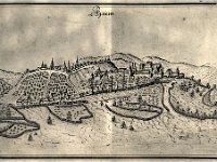 Nacrt grada Zagreba u prvoj polovici XVII. stoljeća. Oko 1639. Original u zbirci Raimunda Montecuccolija u ratnom arhivu u Beču